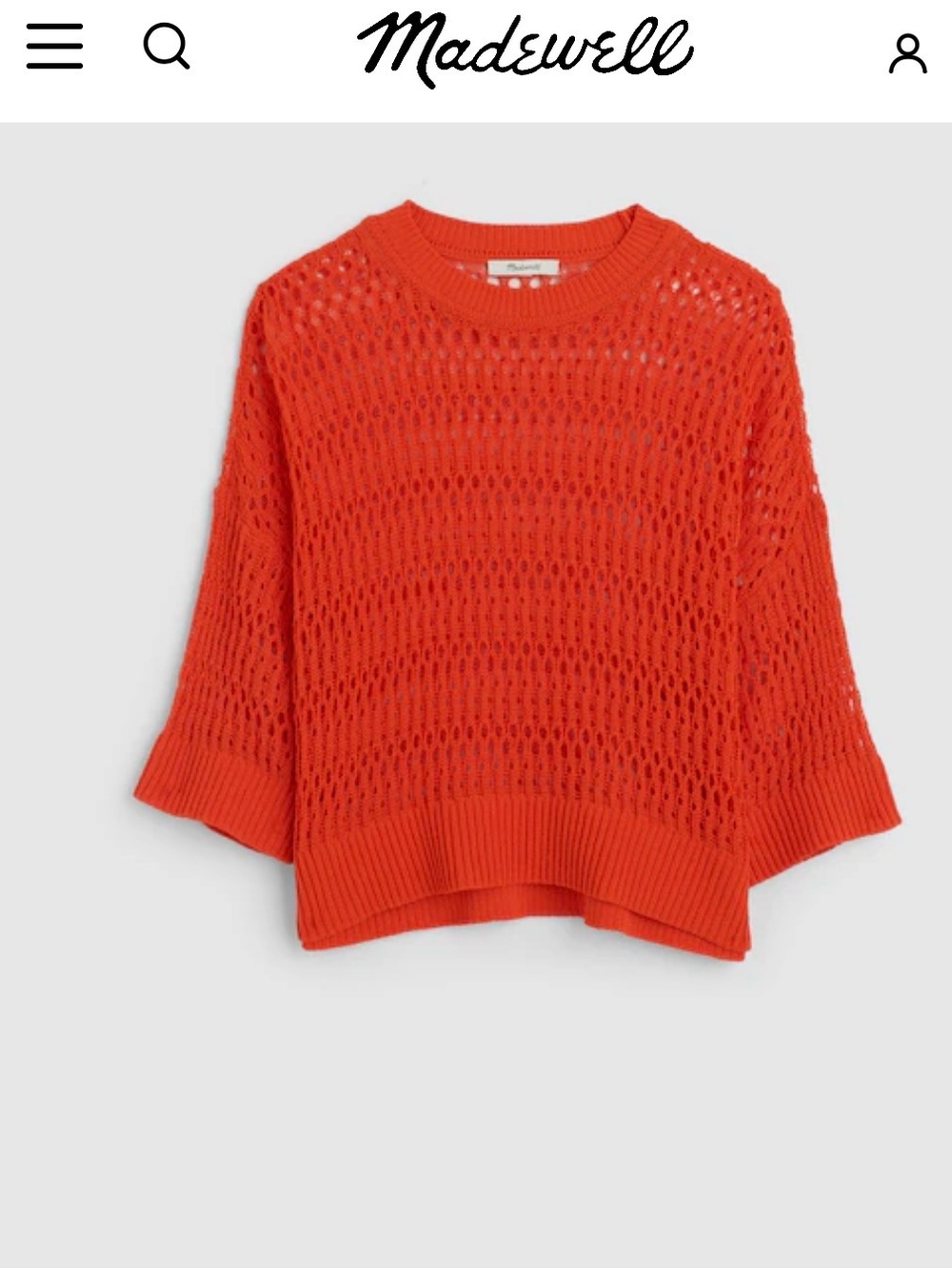 Madewell Relaxed Open-Knit Sweater Tee